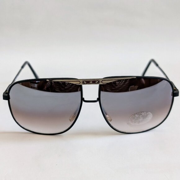NWT Vintage 90's Large Square Metal Sport Sunglasses (M. Black) - Picture 1 of 5